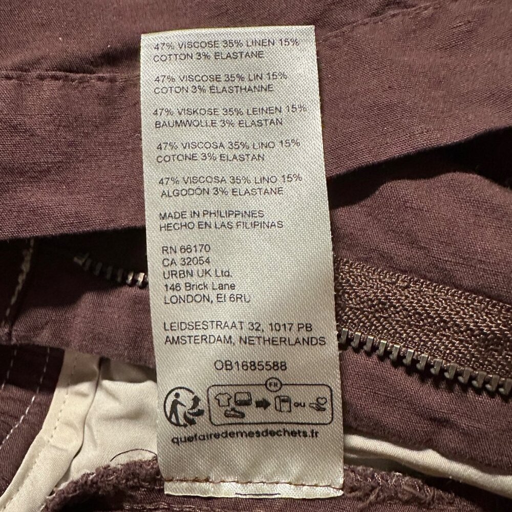 NWOT Maeve by Anthropologie 'The Colette' Linen Blend Jumpsuit in Mauve - Size 4 - Picture 16 of 16